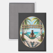 Tag am Strand Magnet (Vorderseite/Rückseite)