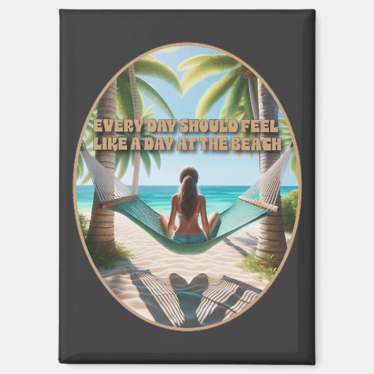 Tag am Strand Magnet (Vorderseite)