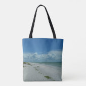 Tag am Strand mit tropischem Wasser Tasche (Rückseite)