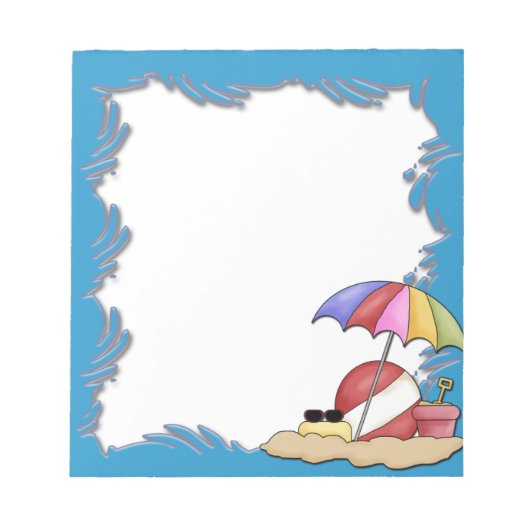 Tag am Strand Notepad Notizblock (Vorderseite)