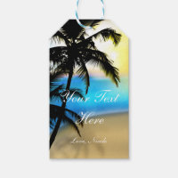 Tag am Strand & Palmen Tropische Geschenkmarke