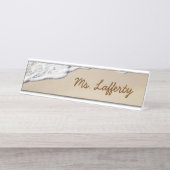 Tag am Strand Schreibtischnamensplakette (Vorderseite )