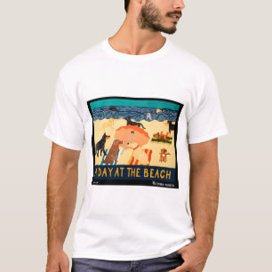 Tag am Strand - Stephen Huneck T-Shirt