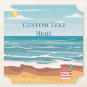 Tag am Strand Untersetzer (Vorderseite)