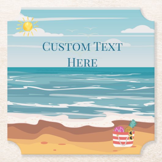 Tag am Strand Untersetzer (Vorderseite)