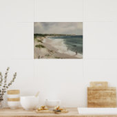 Tag am Strand - Vintage Kunst - Aquarell Poster (Küche)