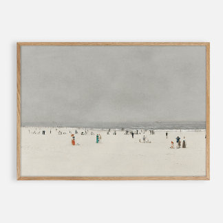 Tag am Strand. Vintage Poster