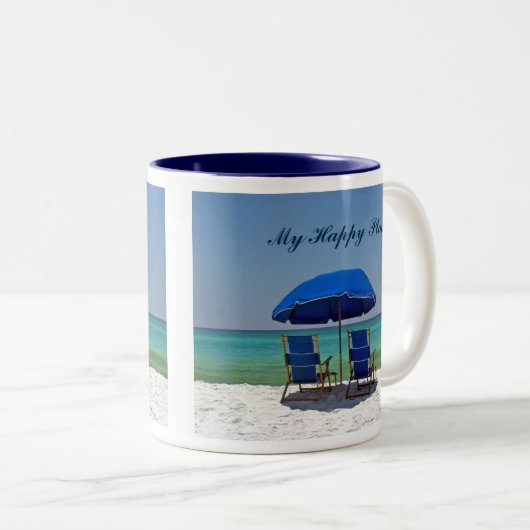 Tag am Strand Zweifarbige Tasse (VorderseiteRechts)