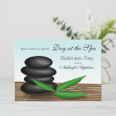"Tag am Wellness-Center" Junggeselinnen-Abschied E Einladung (Stehend Vorderseite)