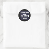 Tag-Aufkleber für Computer Geek Runder Aufkleber (Tasche)