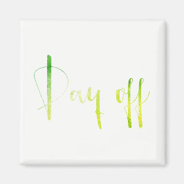 Tag aus dem grünen Leaf Black Week Planer Zuhause  Magnet