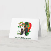 Tag Basset Hound-St. Patricks Karte (Rückseite)