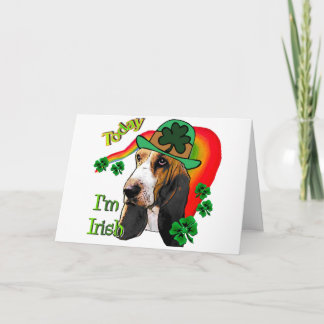 Tag Basset Hound-St. Patricks Karte