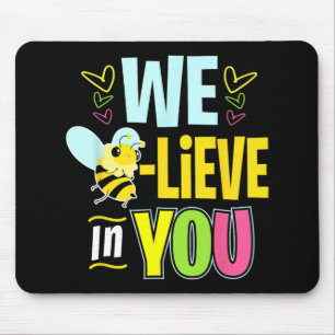 Tag Bee Testing Shirts für Frauen Lehrerin glauben Mousepad