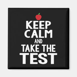 Tag Behalte Ruhe und Amp; die Test-Prüfung Funny T Magnet