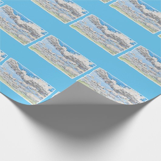 Tag bewölkt geschenkpapier (Ecke)