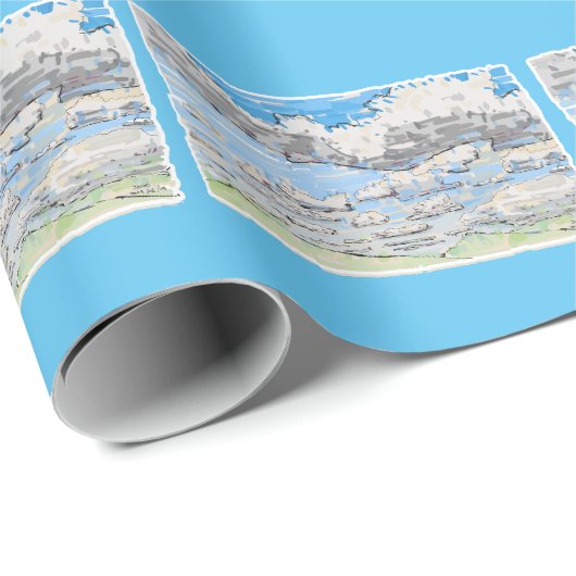 Tag bewölkt geschenkpapier (Rolleneckpunkt)