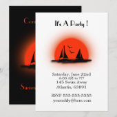 Tag bis Nacht Party Einladungen am Strand (Vorne/Hinten)