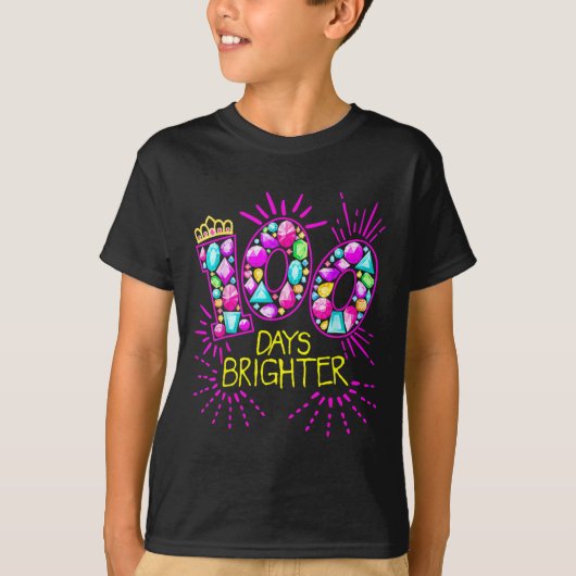 Tag Brillante Lehrermädchen 100 Tage Schulabgang T-Shirt (Vorderseite)