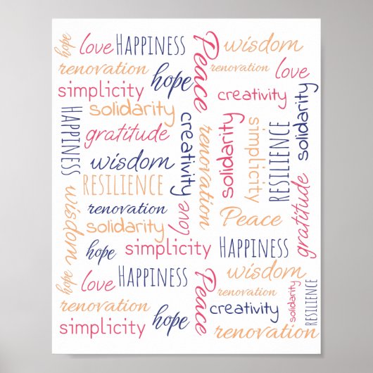 Tag Cloud Positive Worte Bester Verkäufer Poster (Vorne)