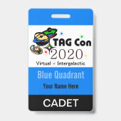 TAG Con 2020 - Blue Quadrant - Cadet Abzeichen Ausweis (Rückseite)