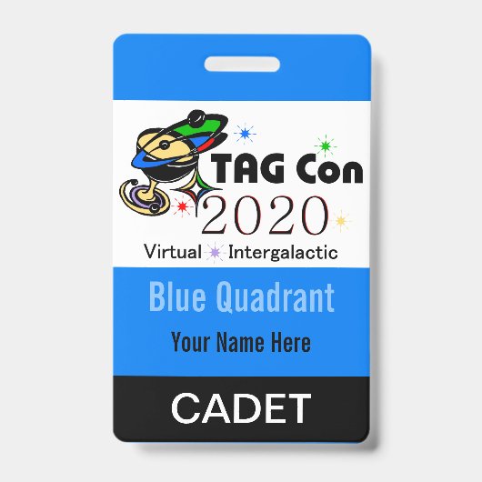 TAG Con 2020 - Blue Quadrant - Cadet Abzeichen Ausweis (Vorderseite)
