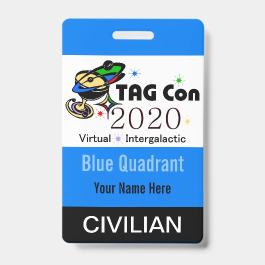 TAG Con 2020 - Blue Quadrant - Ziviles Abzeichen Ausweis (Vorderseite)