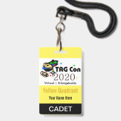 TAG Con 2020 - Gelber Quadrant - Cadet Ausweis (Vorderseite mit Lanyard)