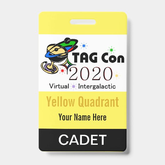 TAG Con 2020 - Gelber Quadrant - Cadet Ausweis (Vorderseite)