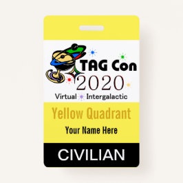 TAG Con 2020 - Gelber Quadrant - Ziviles Abzeichen Ausweis