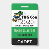 TAG Con 2020 - Green Quadrant - Cadet Abzeichen Ausweis (Rückseite)