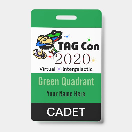 TAG Con 2020 - Green Quadrant - Cadet Abzeichen Ausweis (Vorderseite)