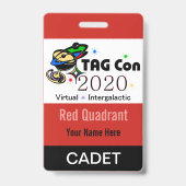 TAG Con 2020 - Red Quadrant - Cadet Abzeichen Ausweis (Rückseite)