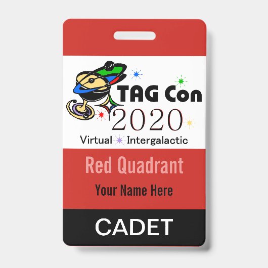 TAG Con 2020 - Red Quadrant - Cadet Abzeichen Ausweis (Vorderseite)