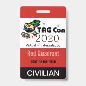 TAG Con 2020 - Roter Quadrant - Ziviles Abzeichen Ausweis (Rückseite)
