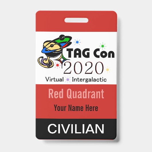 TAG Con 2020 - Roter Quadrant - Ziviles Abzeichen Ausweis (Vorderseite)