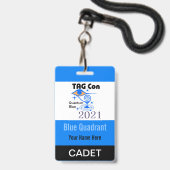 TAG Con 2021 - Blue Quadrant - Cadet Abzeichen Ausweis (Vorderseite mit Lanyard)
