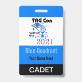 TAG Con 2021 - Blue Quadrant - Cadet Abzeichen Ausweis (Rückseite)