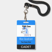 TAG Con 2021 - Blue Quadrant - Cadet Abzeichen Ausweis (Rückseite mit Lanyard)