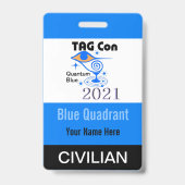 TAG Con 2021 - Blue Quadrant - Ziviles Abzeichen Ausweis (Rückseite)