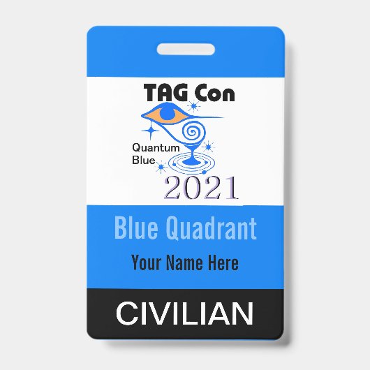 TAG Con 2021 - Blue Quadrant - Ziviles Abzeichen Ausweis (Vorderseite)