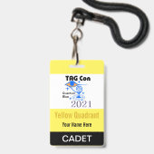 TAG Con 2021 - Gelber Quadrant - Abzeichen Cadet Ausweis (Vorderseite mit Lanyard)