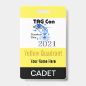 TAG Con 2021 - Gelber Quadrant - Abzeichen Cadet Ausweis (Rückseite)