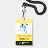 TAG Con 2021 - Gelber Quadrant - Abzeichen Cadet Ausweis (Rückseite mit Lanyard)