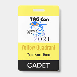 TAG Con 2021 - Gelber Quadrant - Abzeichen Cadet Ausweis