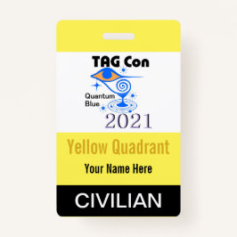 TAG Con 2021 - Gelber Quadrant - Ziviles Abzeichen Ausweis