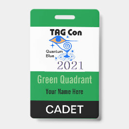 TAG Con 2021 - Green Quadrant - Cadet Abzeichen Ausweis