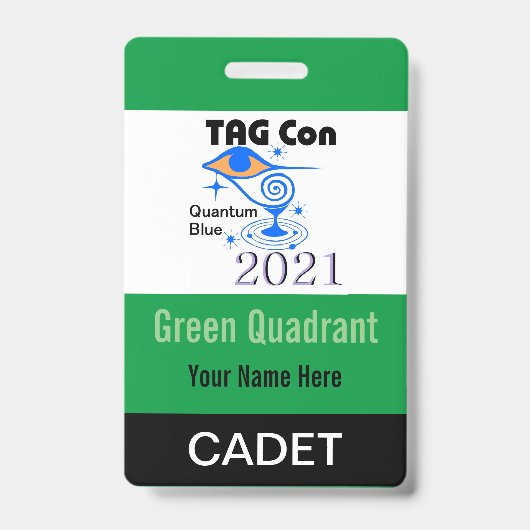 TAG Con 2021 - Green Quadrant - Cadet Abzeichen Ausweis (Vorderseite)