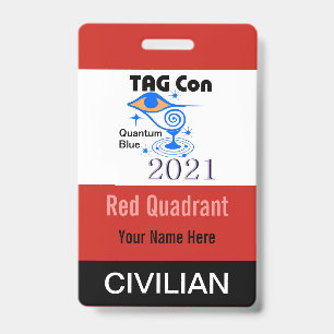 TAG Con 2021 - Rote Quadrant - Zivilabzeichen Ausweis