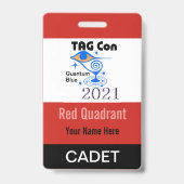 TAG Con 2021 - Roter Quadrant - Abzeichen Cadet Ausweis (Rückseite)